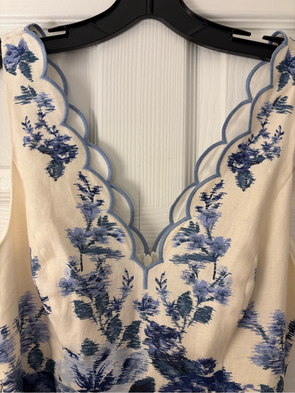 πΈ NWT ZIMMERMANN Aliane Scallop Mini Dress β Blue Floral πΈ - Picture 6 of 11